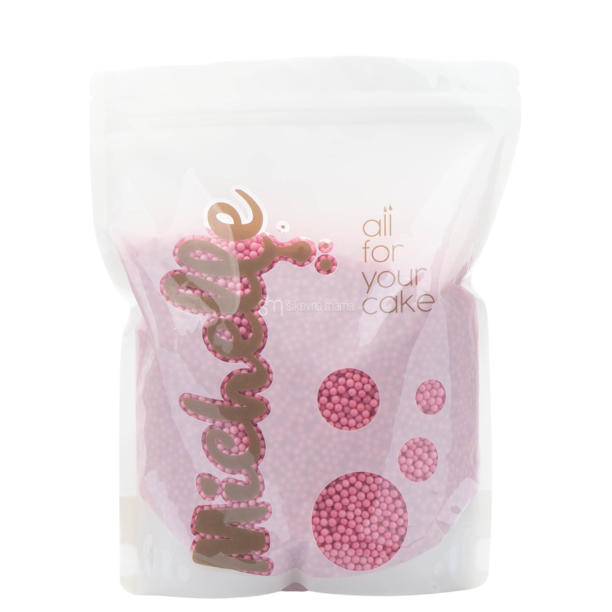Cukrový posyp - Perly svetlo ružové perleťové 4mm 1kg