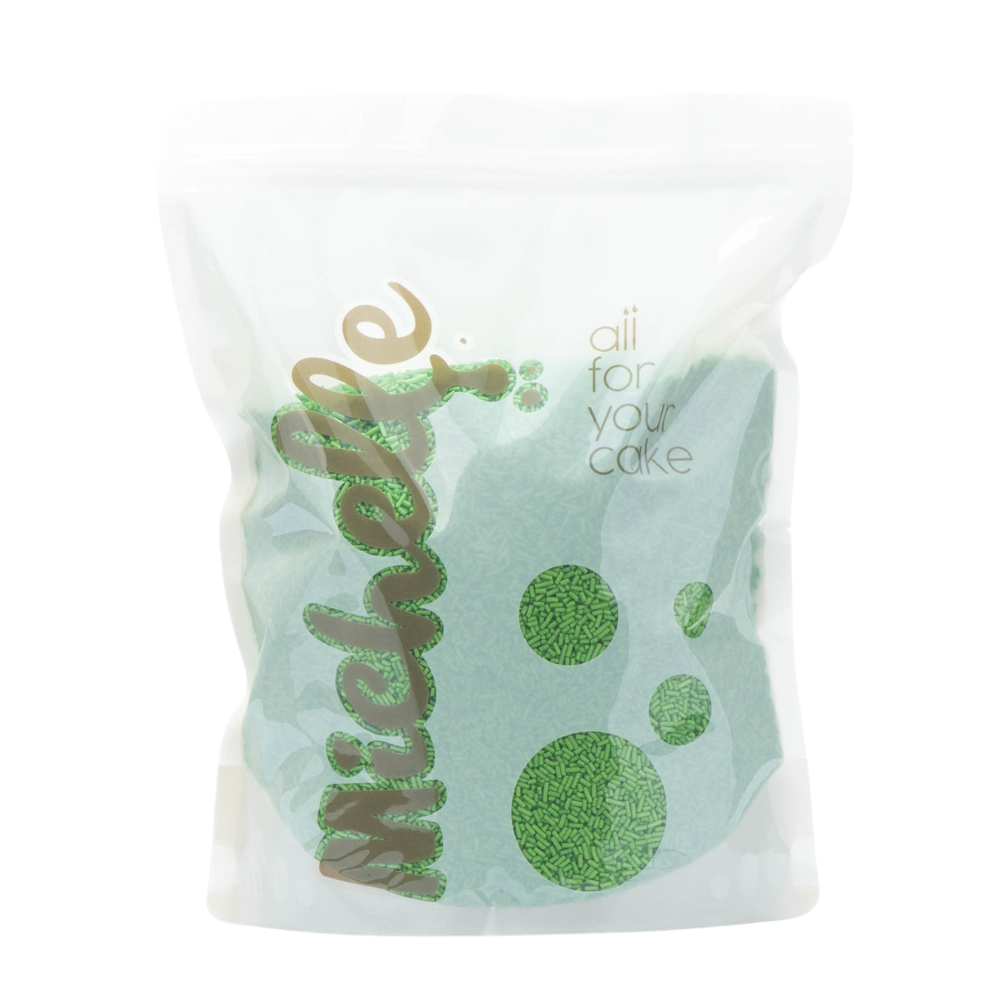 Cukrový posyp - Tyčinky zelené perleťové 1kg