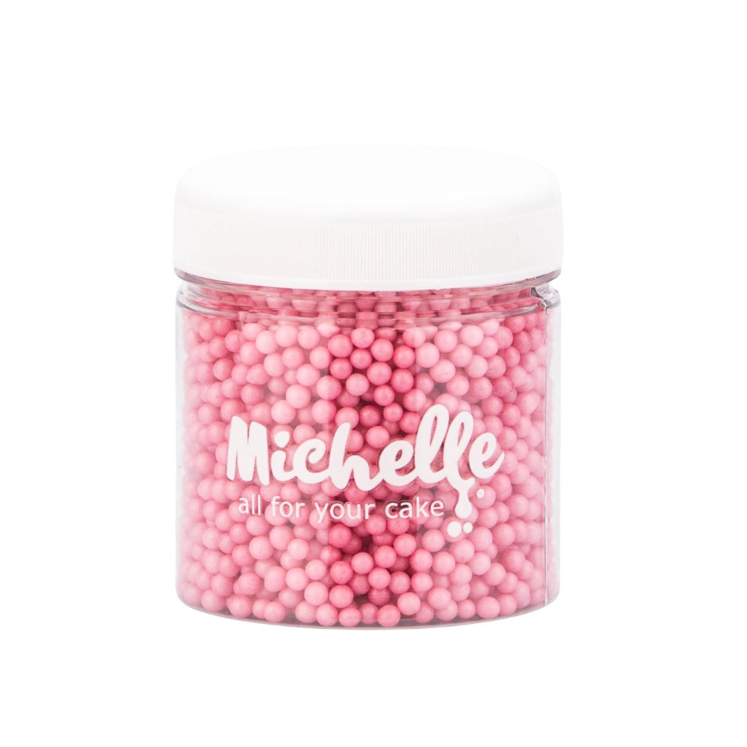 Cukrový posyp - Perly svetlo ružové perleťové 4mm 150g
