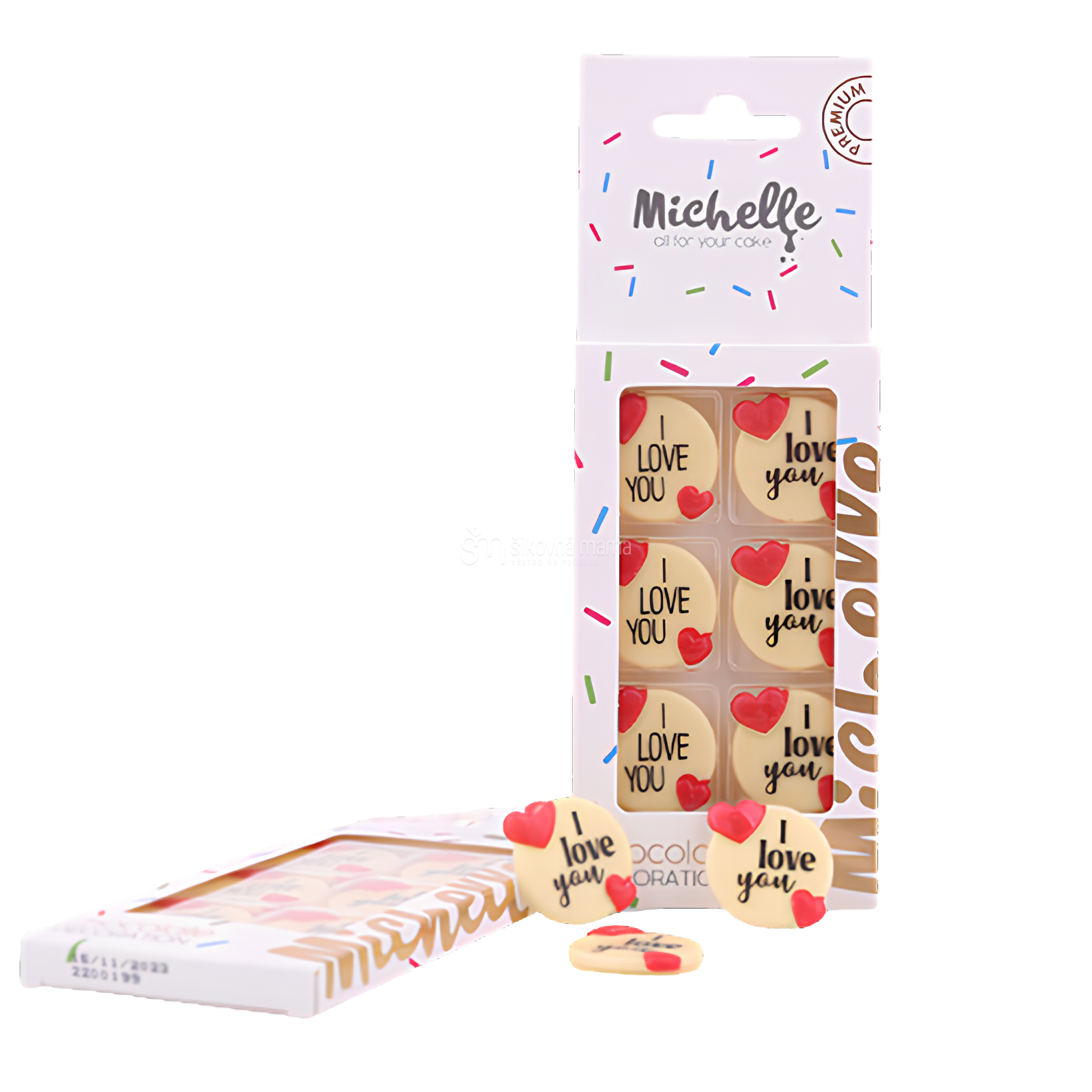 Čokoládové dekorácie I LOVE YOU 6ks 18347