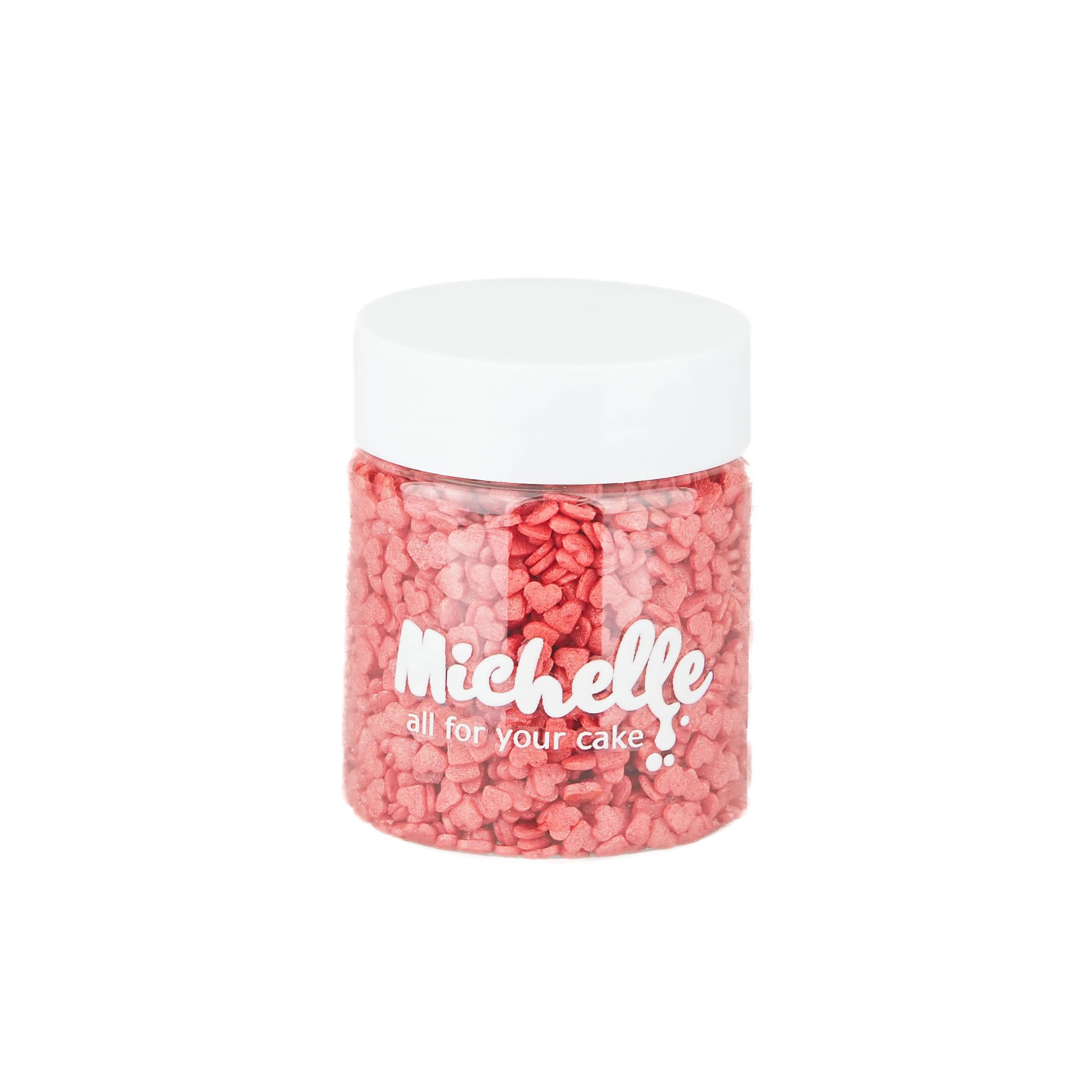 Cukrový posyp - Perleťové mini srdiečka červené 40g