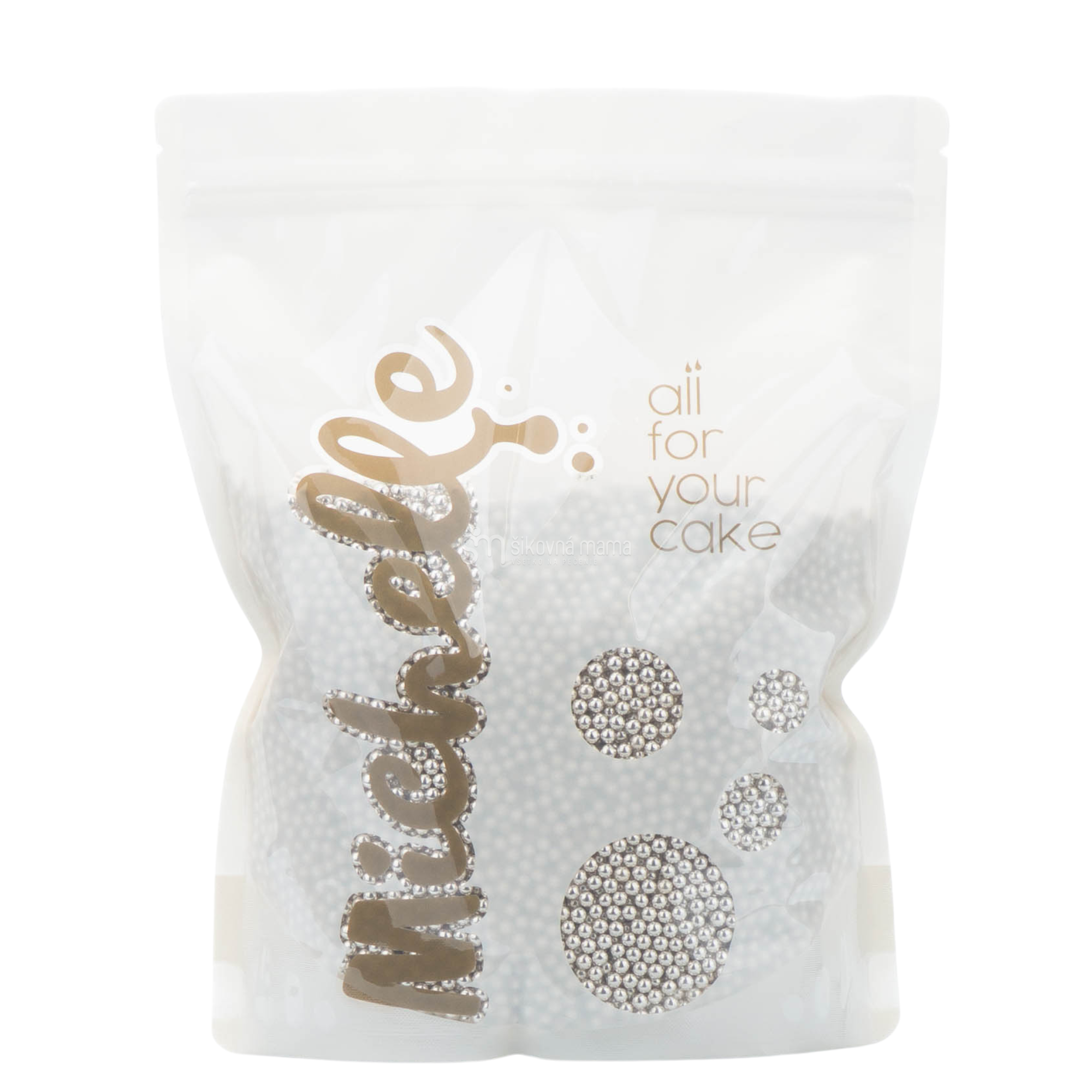Cukrový posyp - Perly strieborné REAL SILVER 4mm 1kg