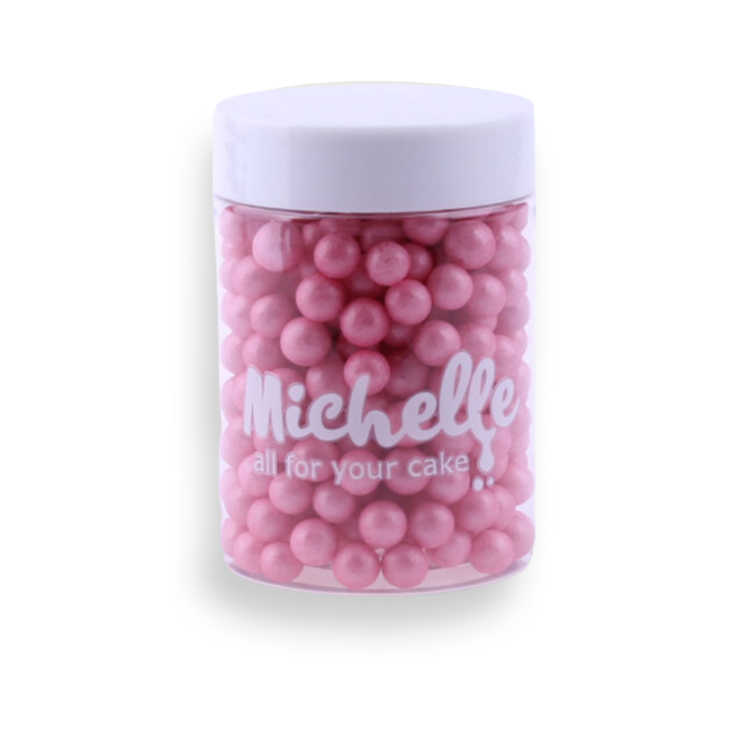 Cukrový posyp - Perly ružové perleťové 7mm 90g