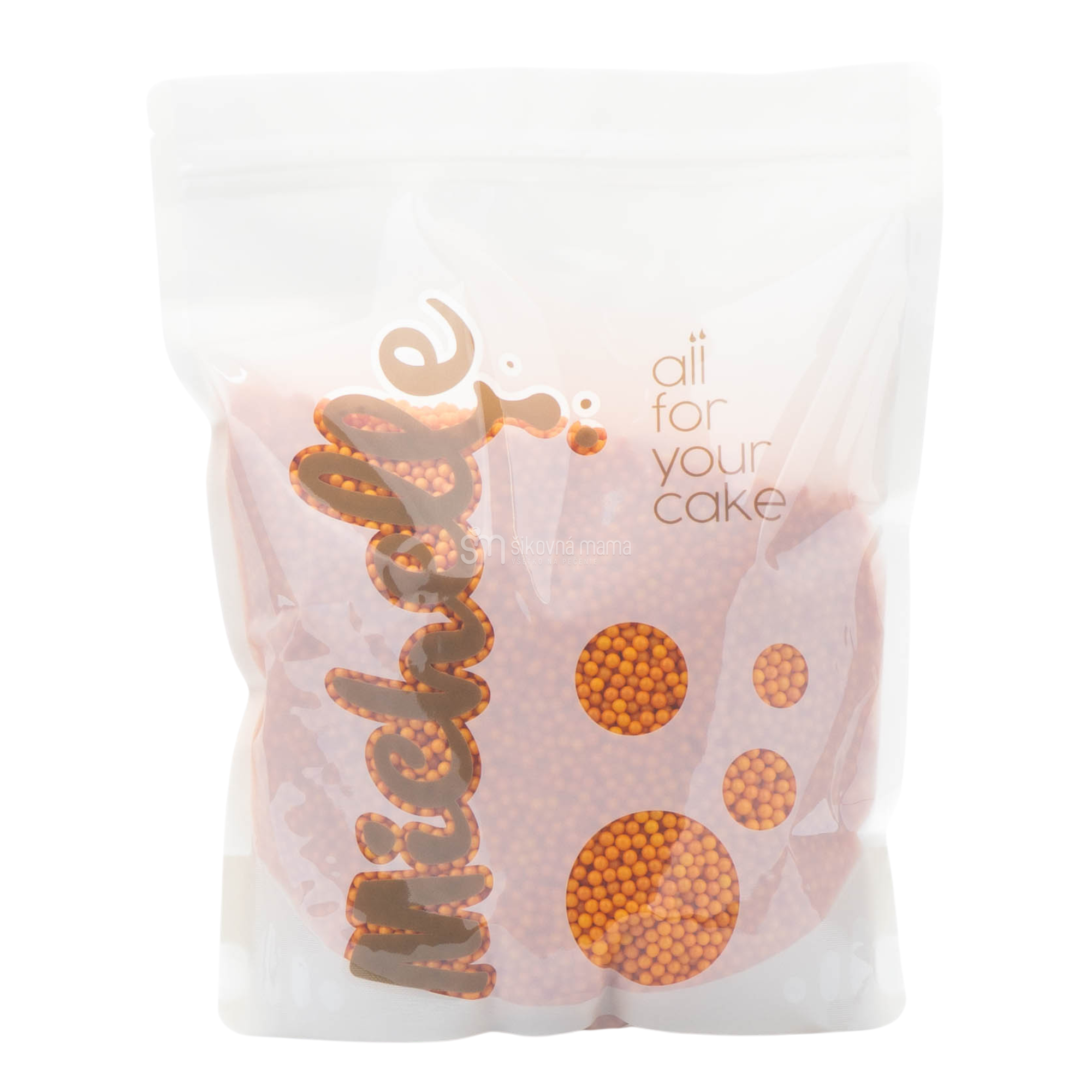 Cukrový posyp - Perly oranžové perleťové 4mm 1kg