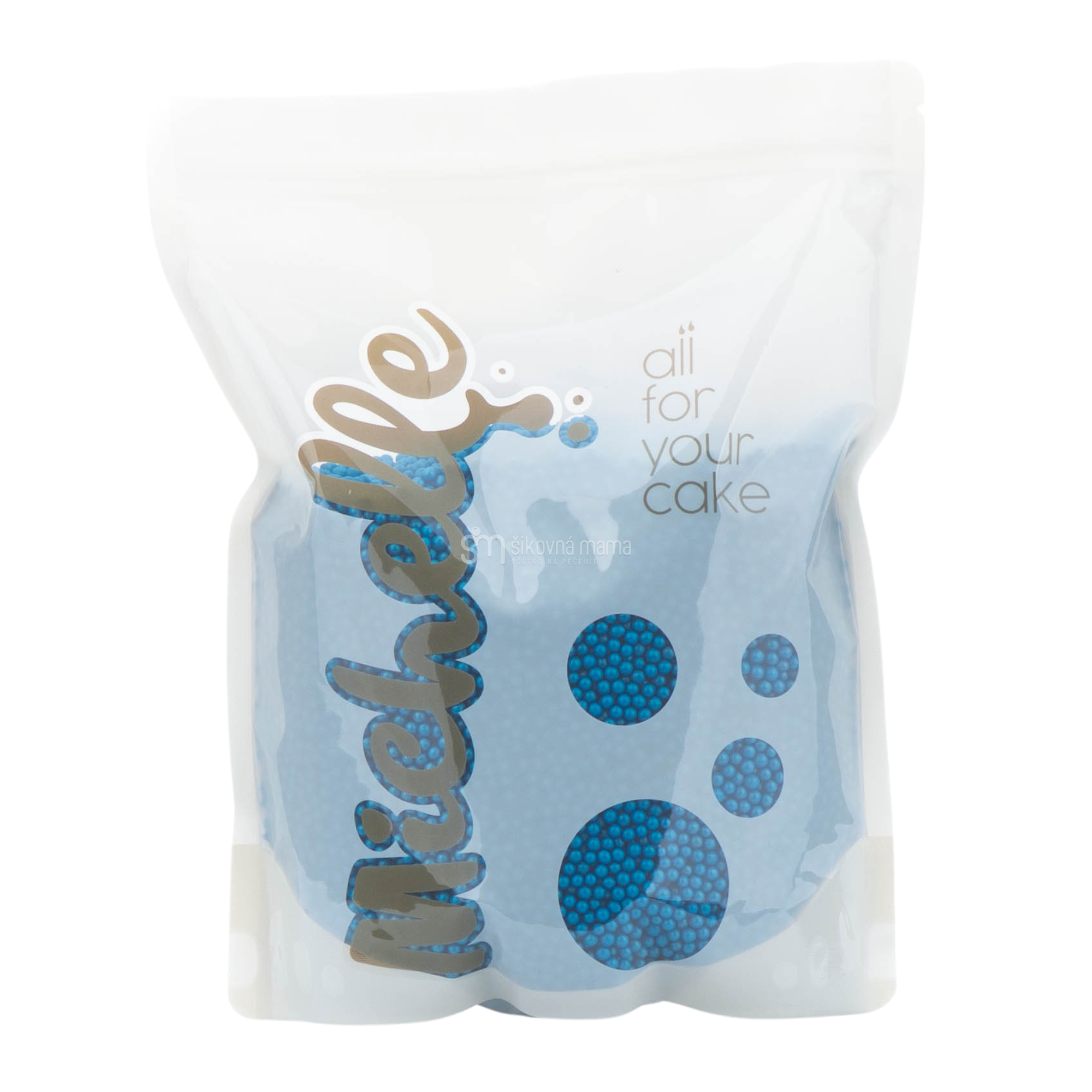 Cukrový posyp - Perly modré perleťové 4mm 1kg