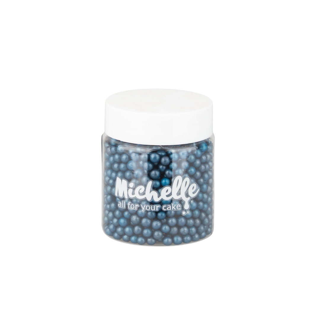 Cukrový posyp - Perly MIDNIGHT BLUE perleťové 4mm 45g