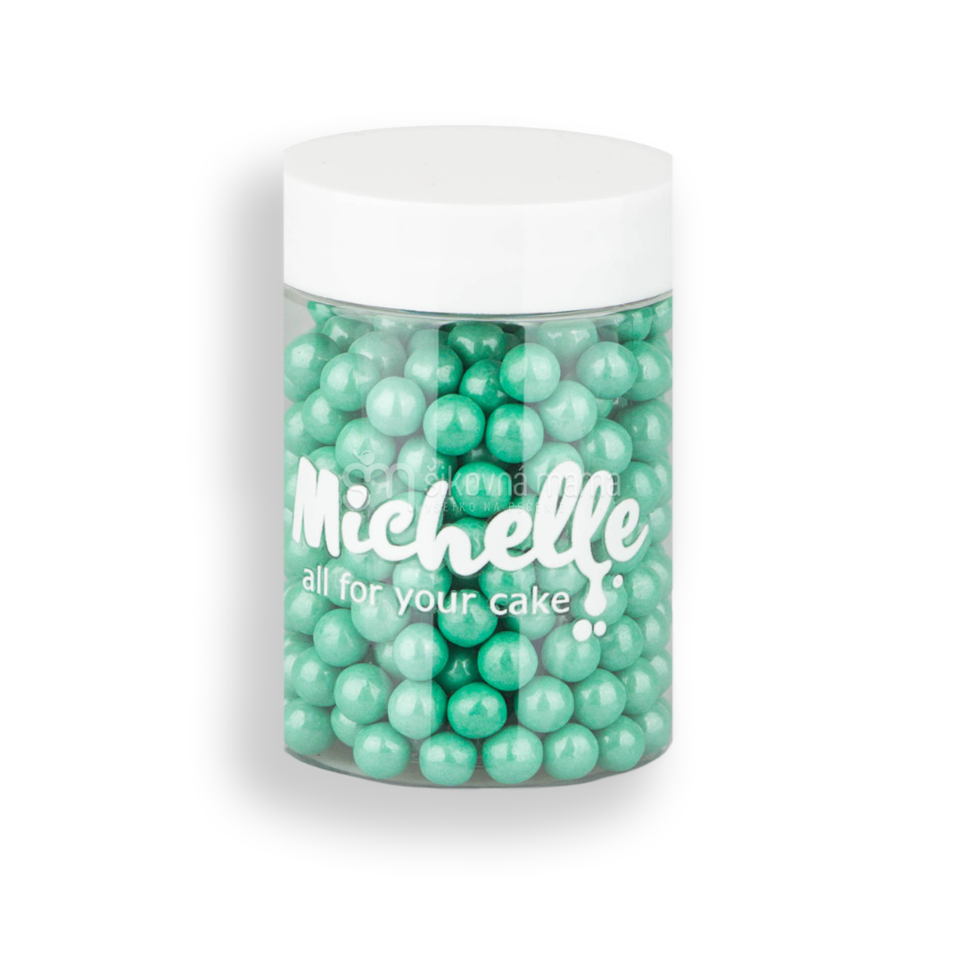 Cukrové perly Mätovo zelené perleť 5mm 80g