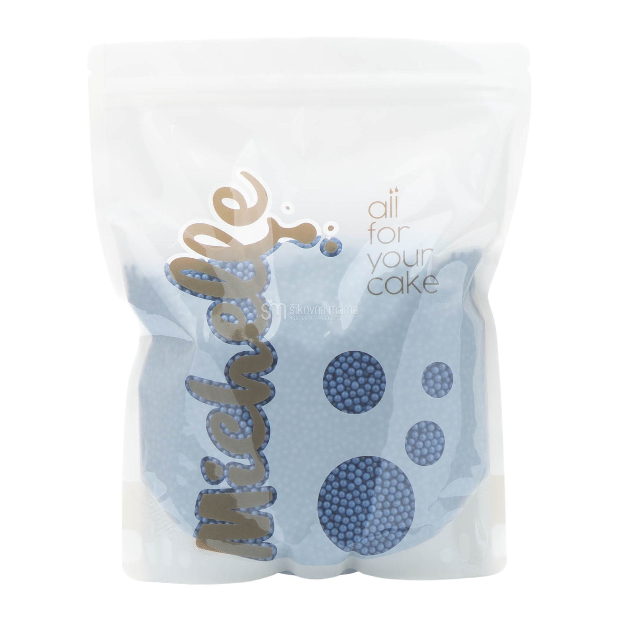 Cukrový posyp - Perly INDIGO BLUE perleťové 4mm 1kg