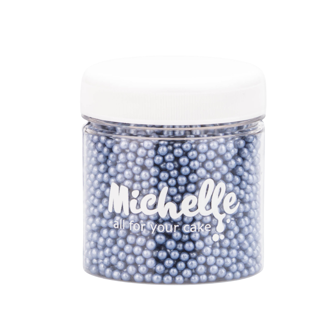Cukrový posyp - Perly INDIGO BLUE perleťové 4mm 150g