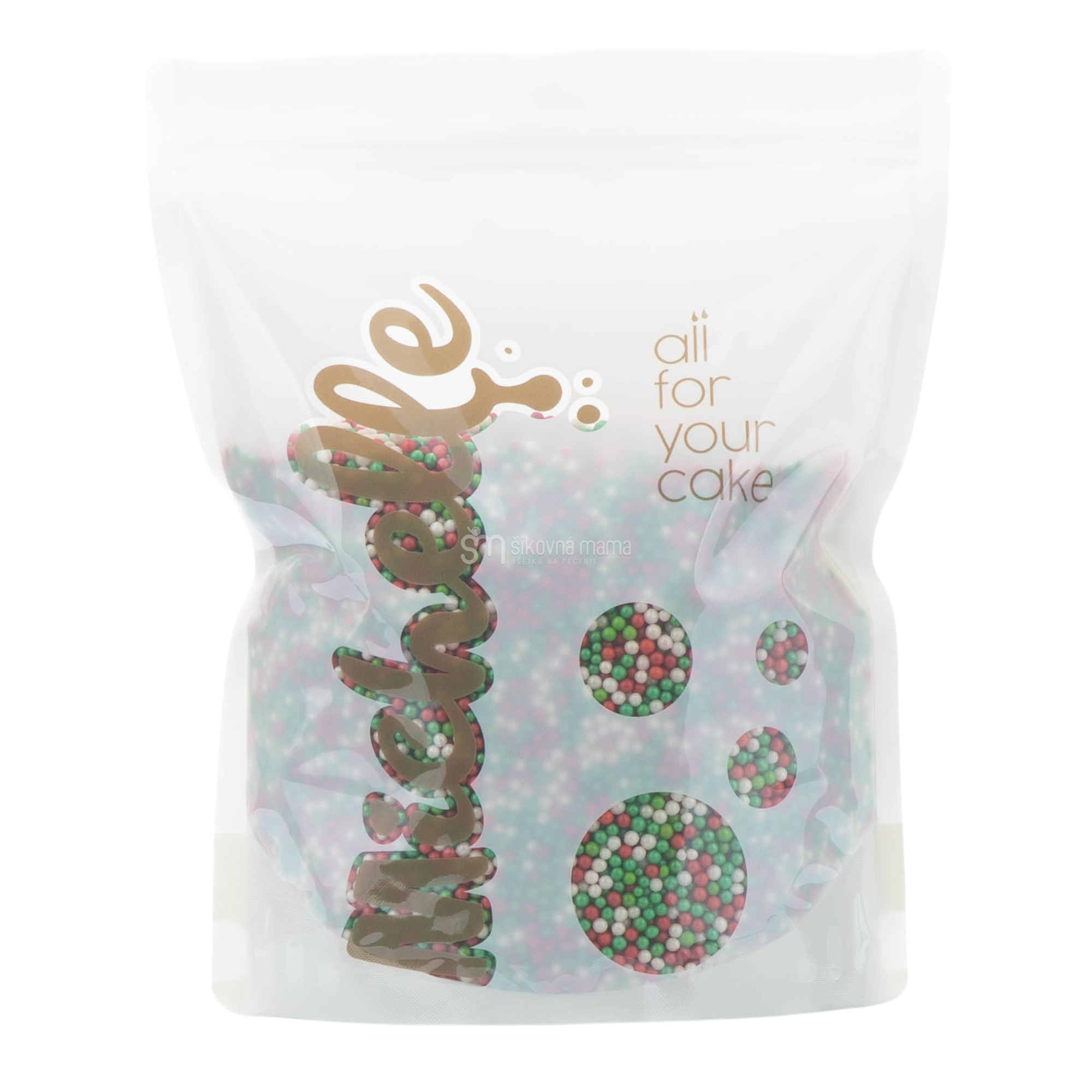 Cukrový posyp - Perly vianočné perleťové 4mm 1kg