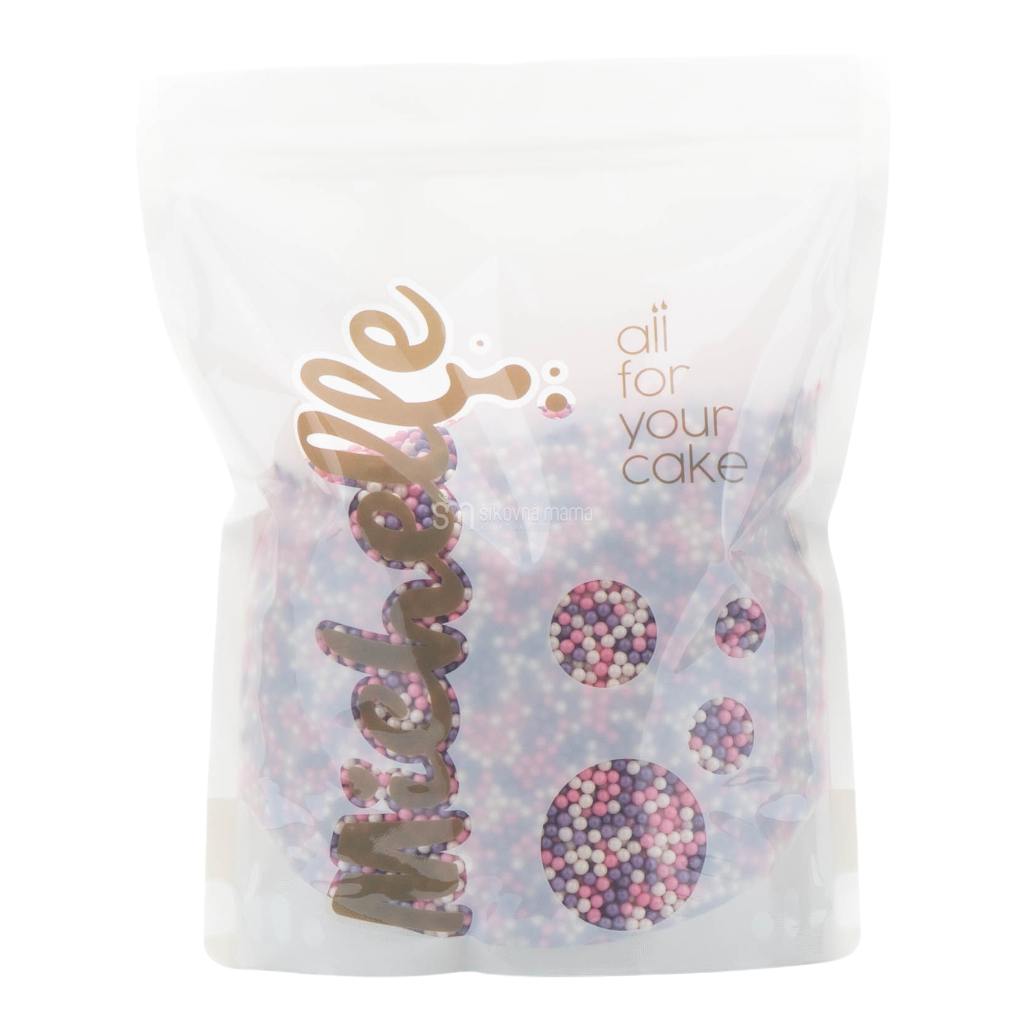 Cukrový posyp - Perly perleťové ICED PINK 4mm 1kg