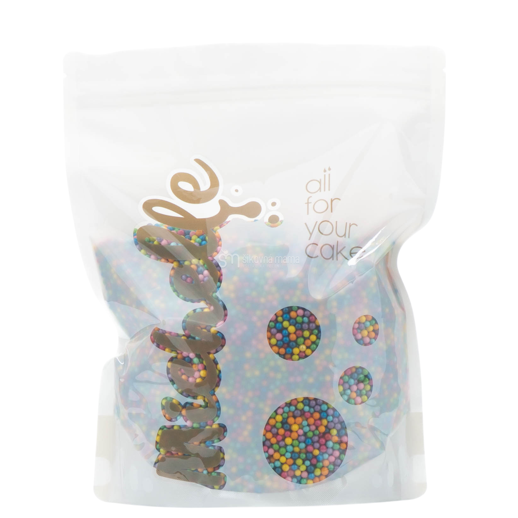Cukrový posyp- Perly perleťové dúhové 4mm 1kg