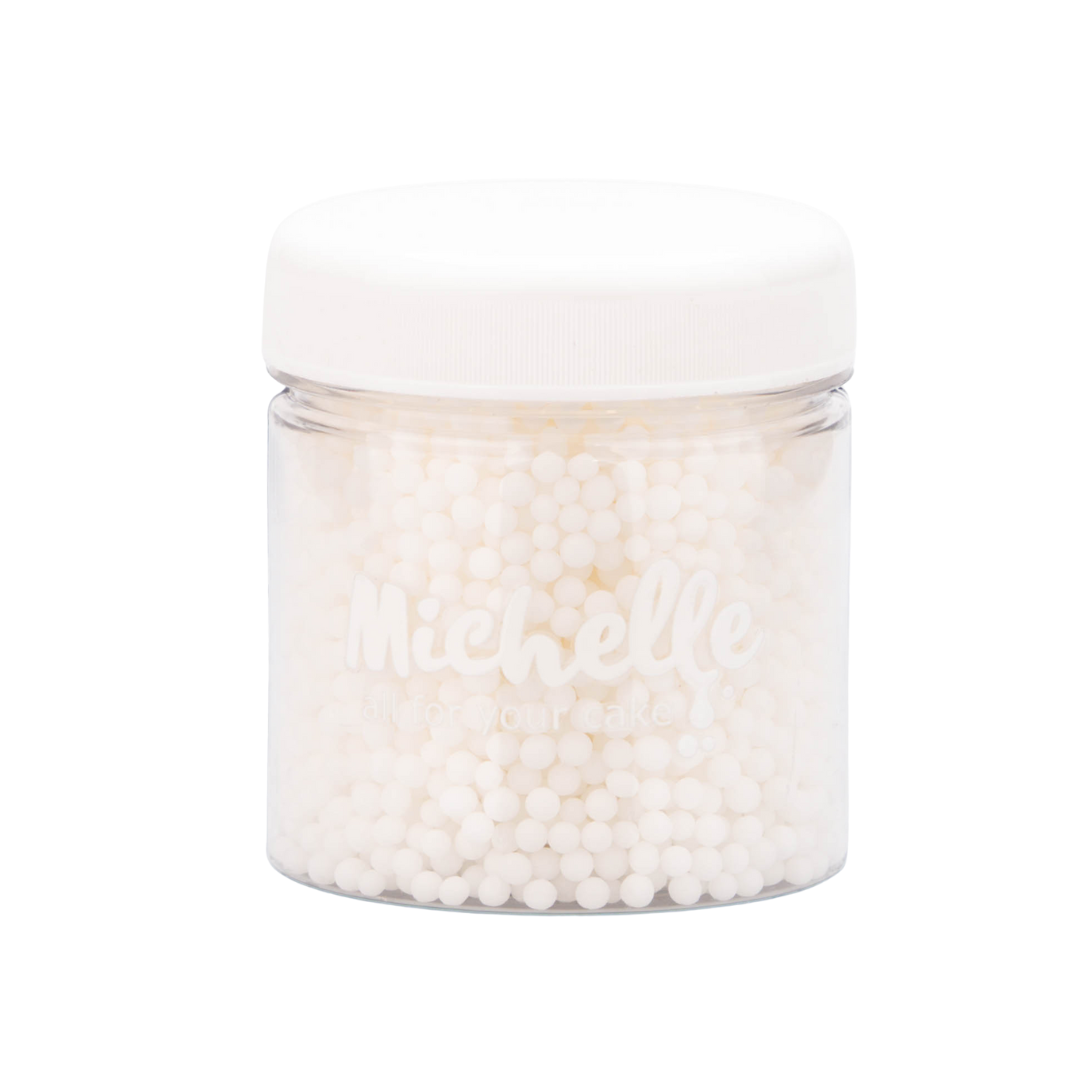Cukrový posyp - Perly biele matné 4mm 150g