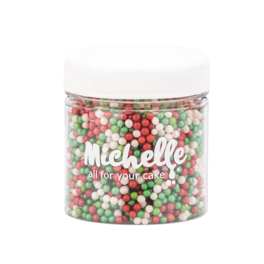 Cukrový posyp - Perly vianočné  4mm 150g